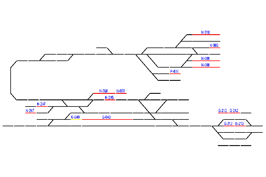 Bahnhöfe Nordingen und Hochdorf mit Zugnummern